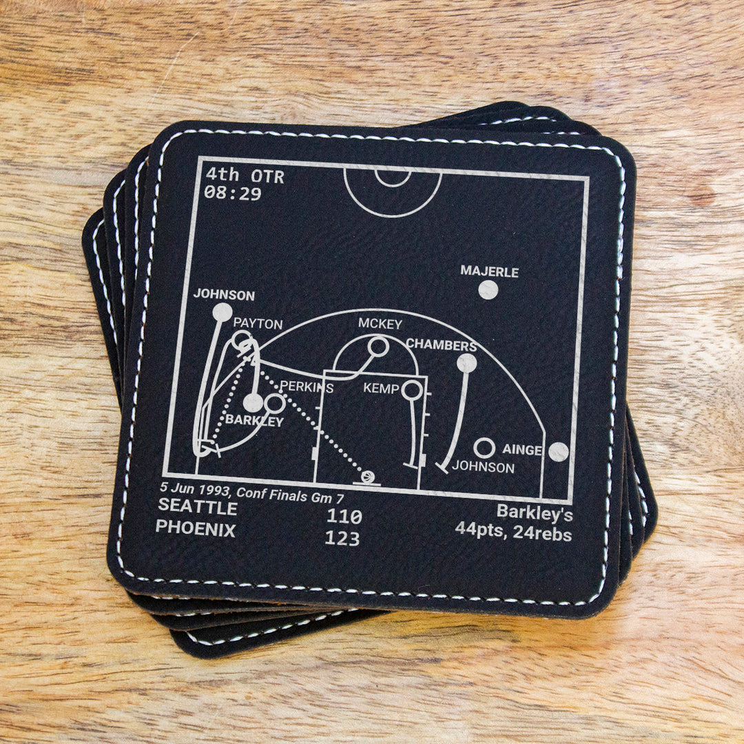 Phoenix Suns Greatest Plays: Leatherette Coasters (Set of 4)