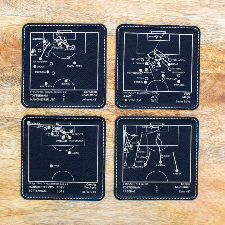 Greatest Tottenham Hotspur Modern Plays: Leatherette Coasters (Set of 4)