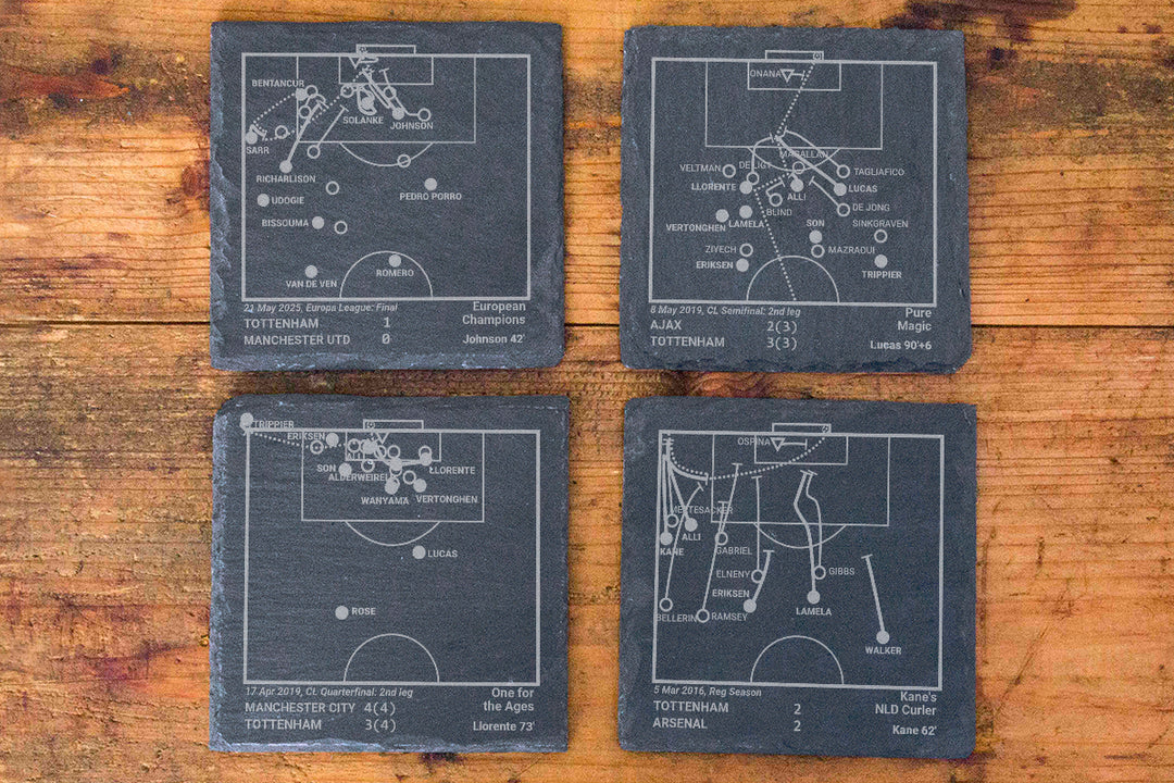 Tottenham Hotspur Greatest Goals: Slate Coasters (Set of 4)