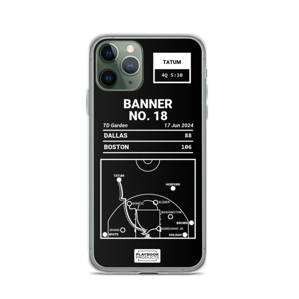 Boston Celtics Greatest Plays iPhone Case: BANNER NO. 18 (2024)