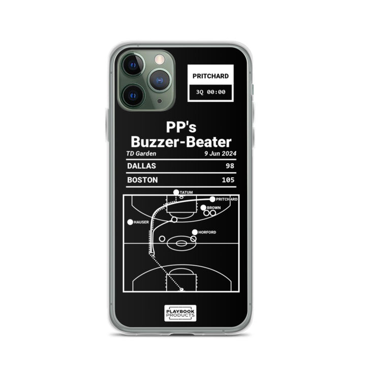 Boston Celtics Greatest Plays iPhone Case: PP's Buzzer-Beater (2024)