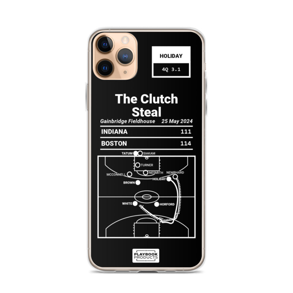 Boston Celtics Greatest Plays iPhone Case: The Clutch Steal (2024)