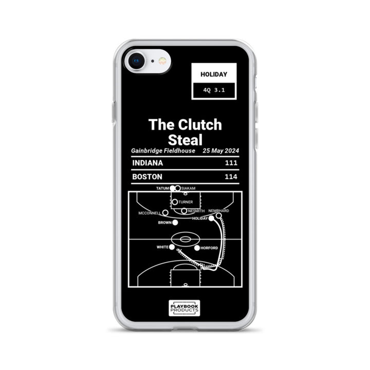 Boston Celtics Greatest Plays iPhone Case: The Clutch Steal (2024)
