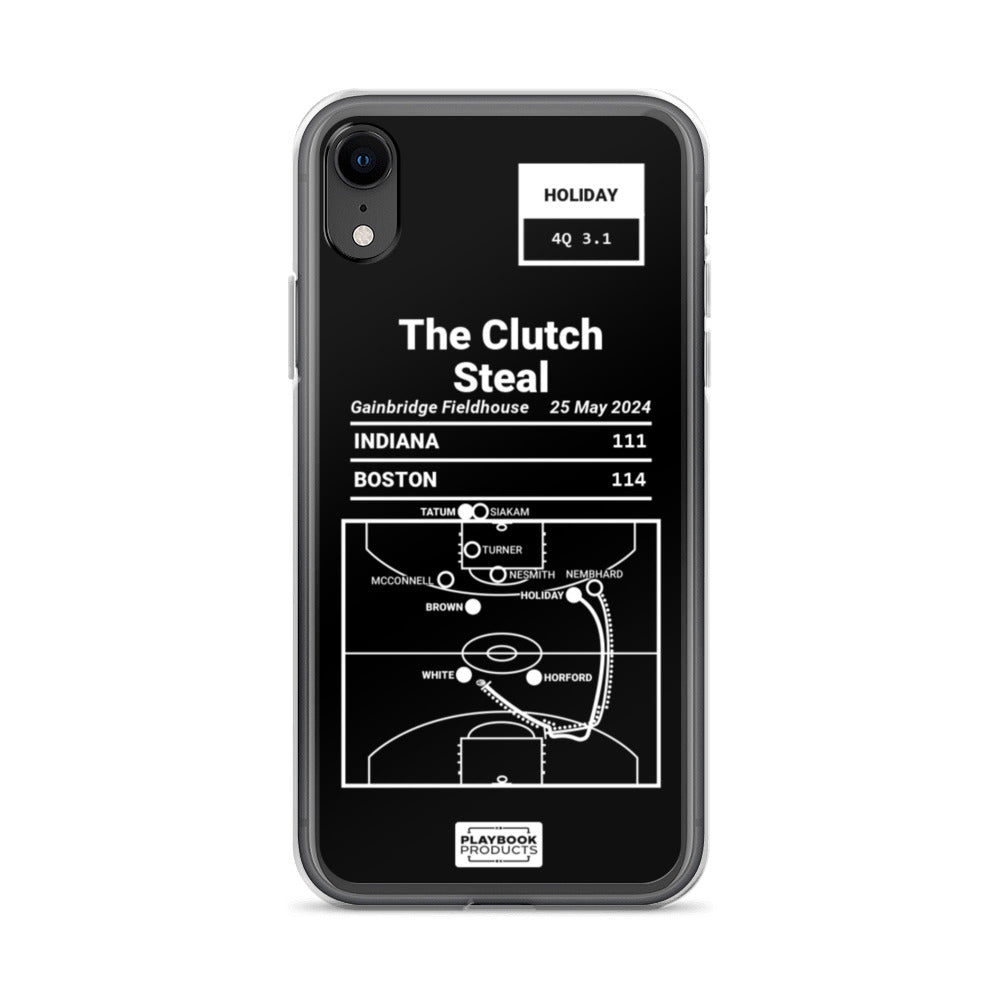 Boston Celtics Greatest Plays iPhone Case: The Clutch Steal (2024)