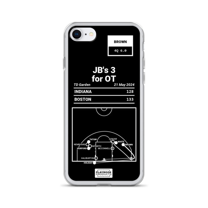 Boston Celtics Greatest Plays iPhone Case: JB's 3 for OT (2024)