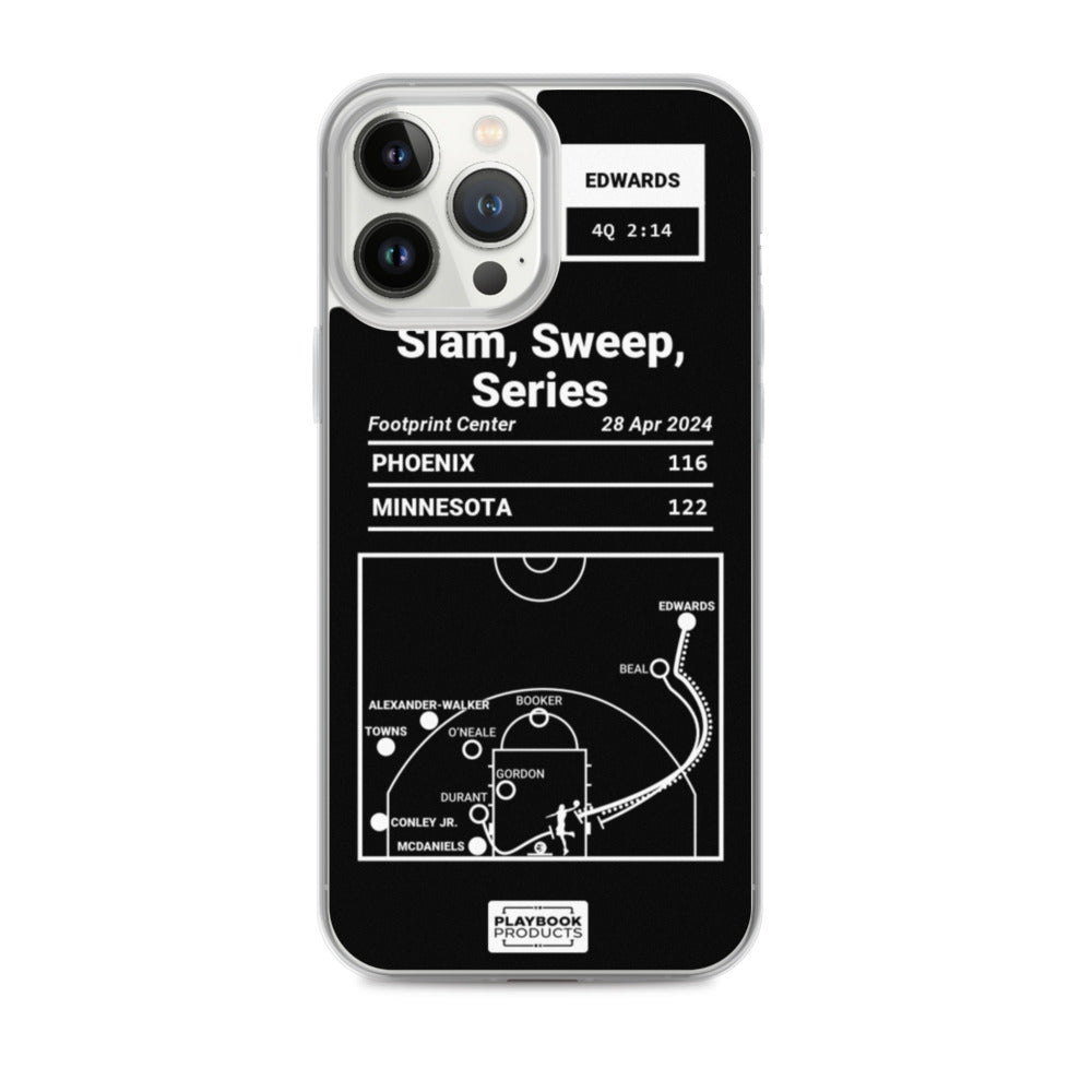 Minnesota Timberwolves Greatest Plays iPhone Case: Slam, Sweep, Series (2024)