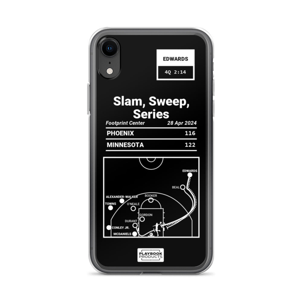 Minnesota Timberwolves Greatest Plays iPhone Case: Slam, Sweep, Series (2024)