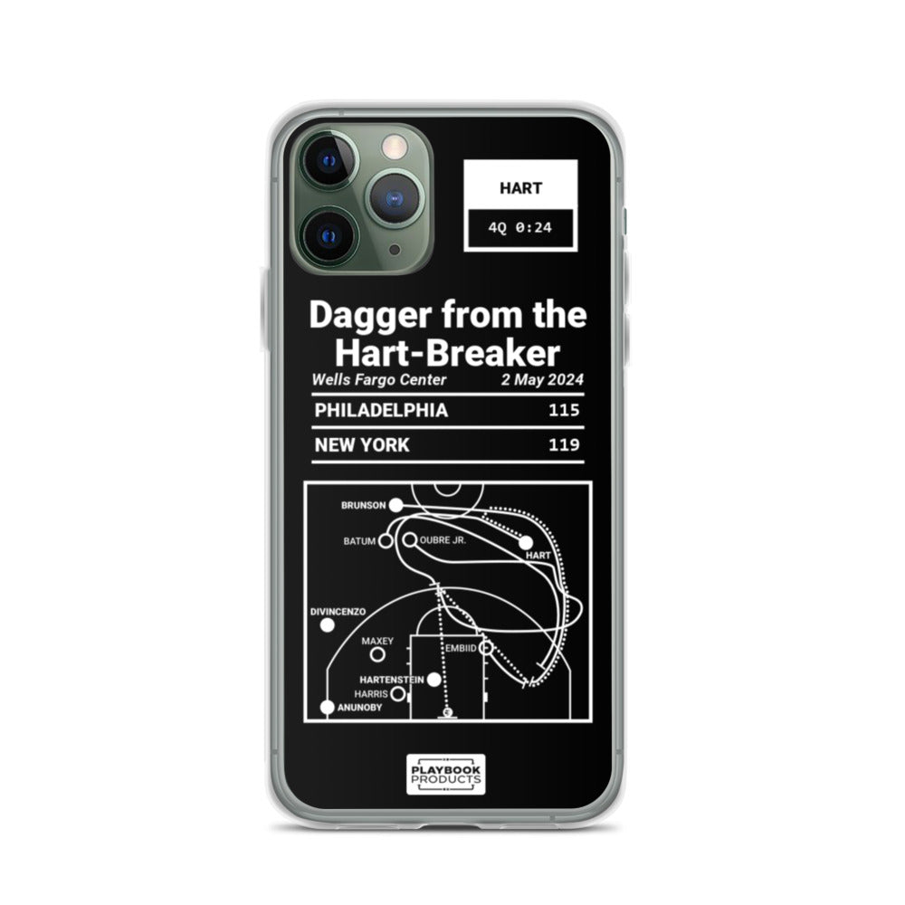 New York Knicks Greatest Plays iPhone Case: Dagger from the Hart-Breaker (2024)