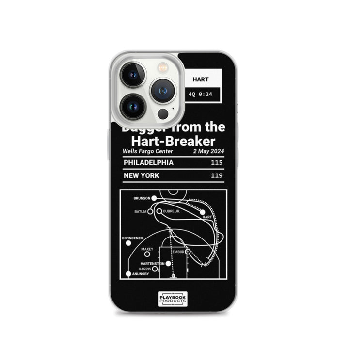 New York Knicks Greatest Plays iPhone Case: Dagger from the Hart-Breaker (2024)