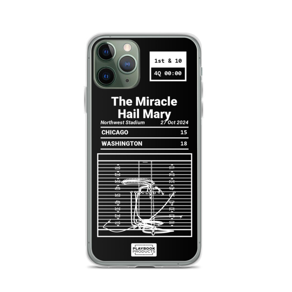 Washington Commanders Greatest Plays iPhone Case: The Miracle Hail Mary (2024)