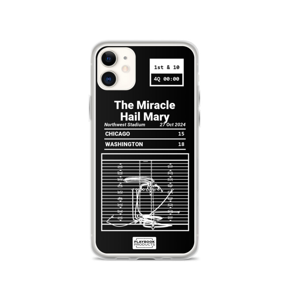 Washington Commanders Greatest Plays iPhone Case: The Miracle Hail Mary (2024)