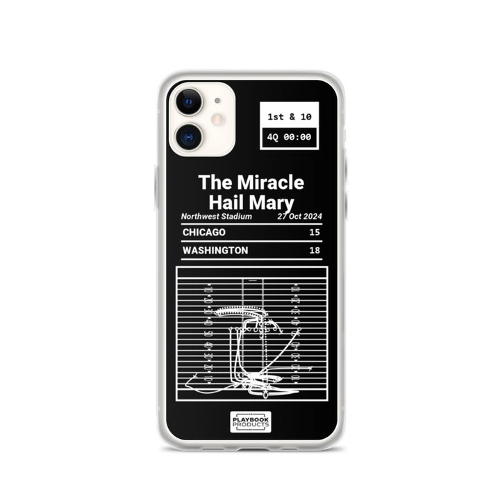 Washington Commanders Greatest Plays iPhone Case: The Miracle Hail Mary (2024)