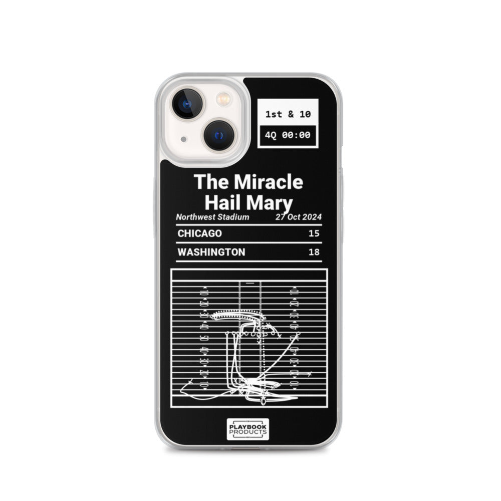 Washington Commanders Greatest Plays iPhone Case: The Miracle Hail Mary (2024)