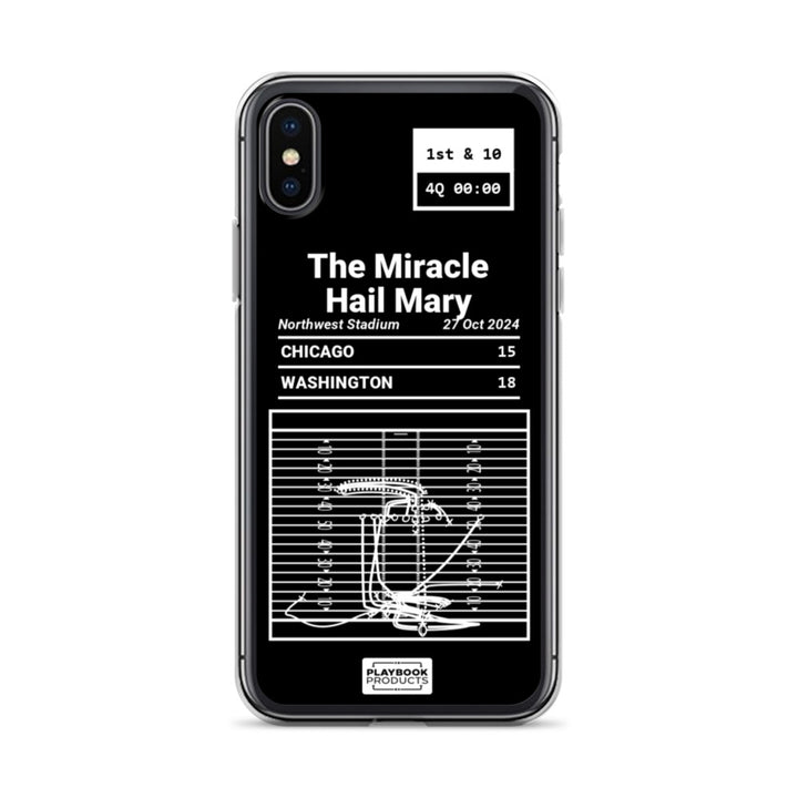 Washington Commanders Greatest Plays iPhone Case: The Miracle Hail Mary (2024)