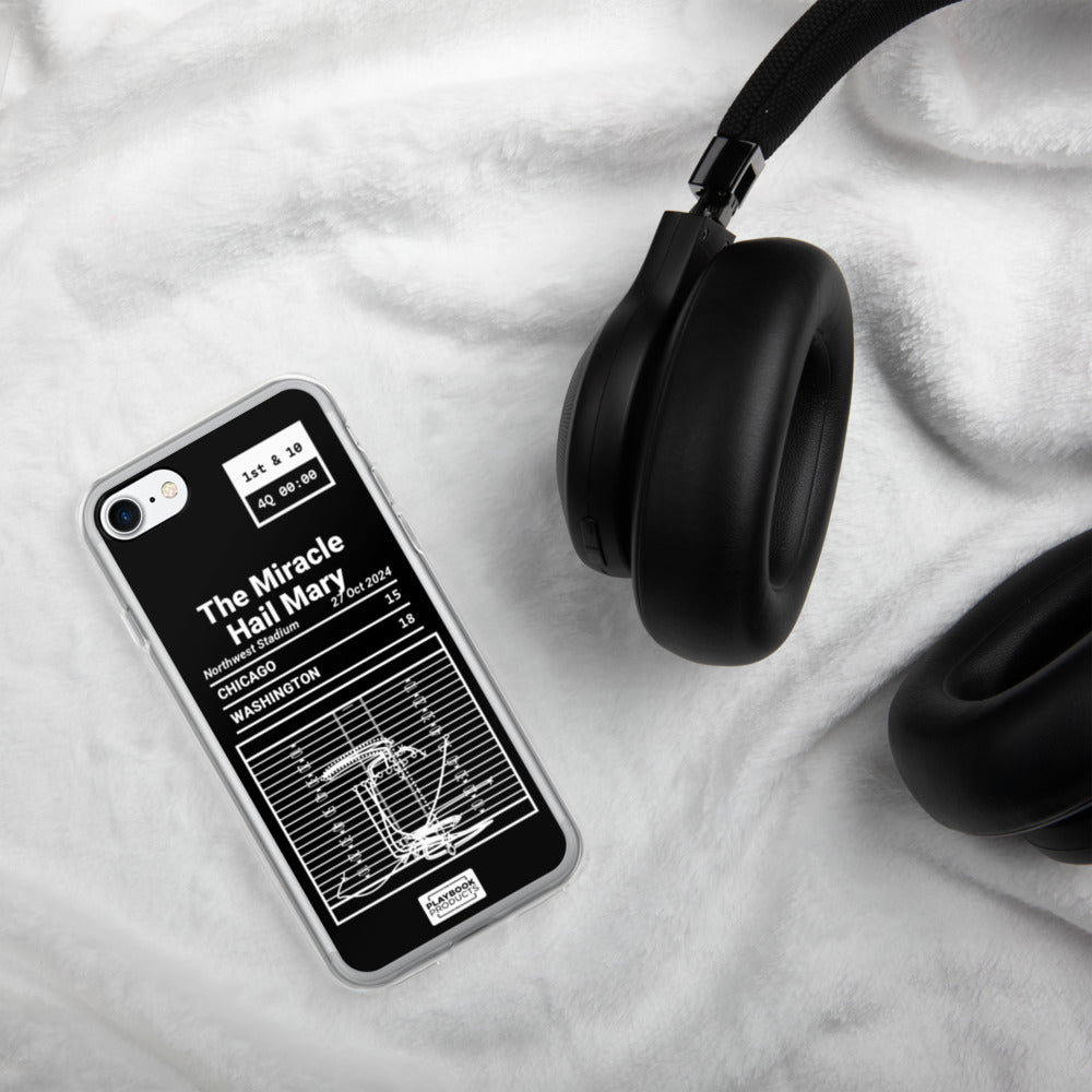 Washington Commanders Greatest Plays iPhone Case: The Miracle Hail Mary (2024)