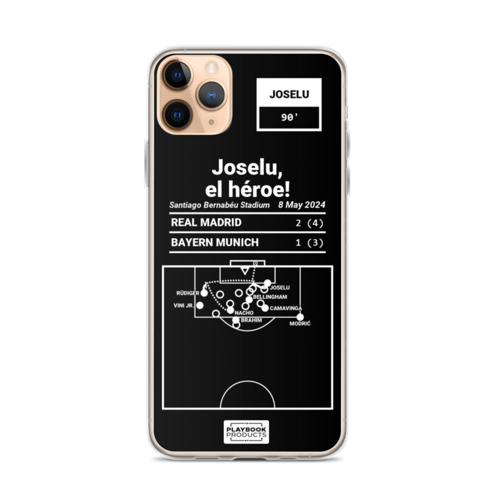 Real Madrid Greatest Goals iPhone Case: Joselu, el héroe! (2024)