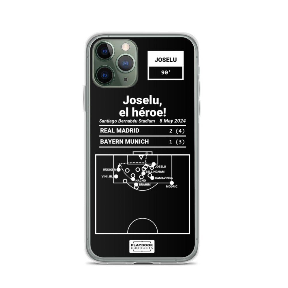 Real Madrid Greatest Goals iPhone Case: Joselu, el héroe! (2024)