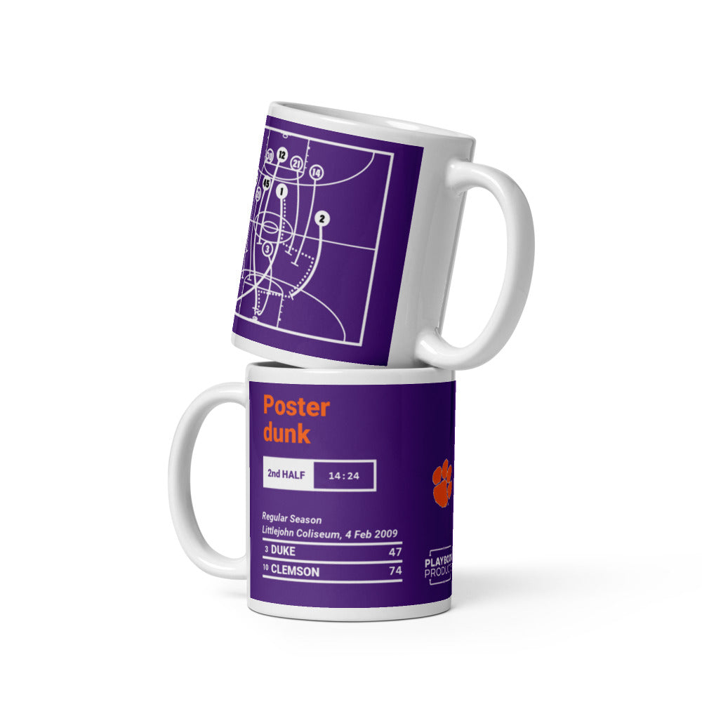 Clemson Basketball Greatest Plays Mug: Poster dunk (2009)