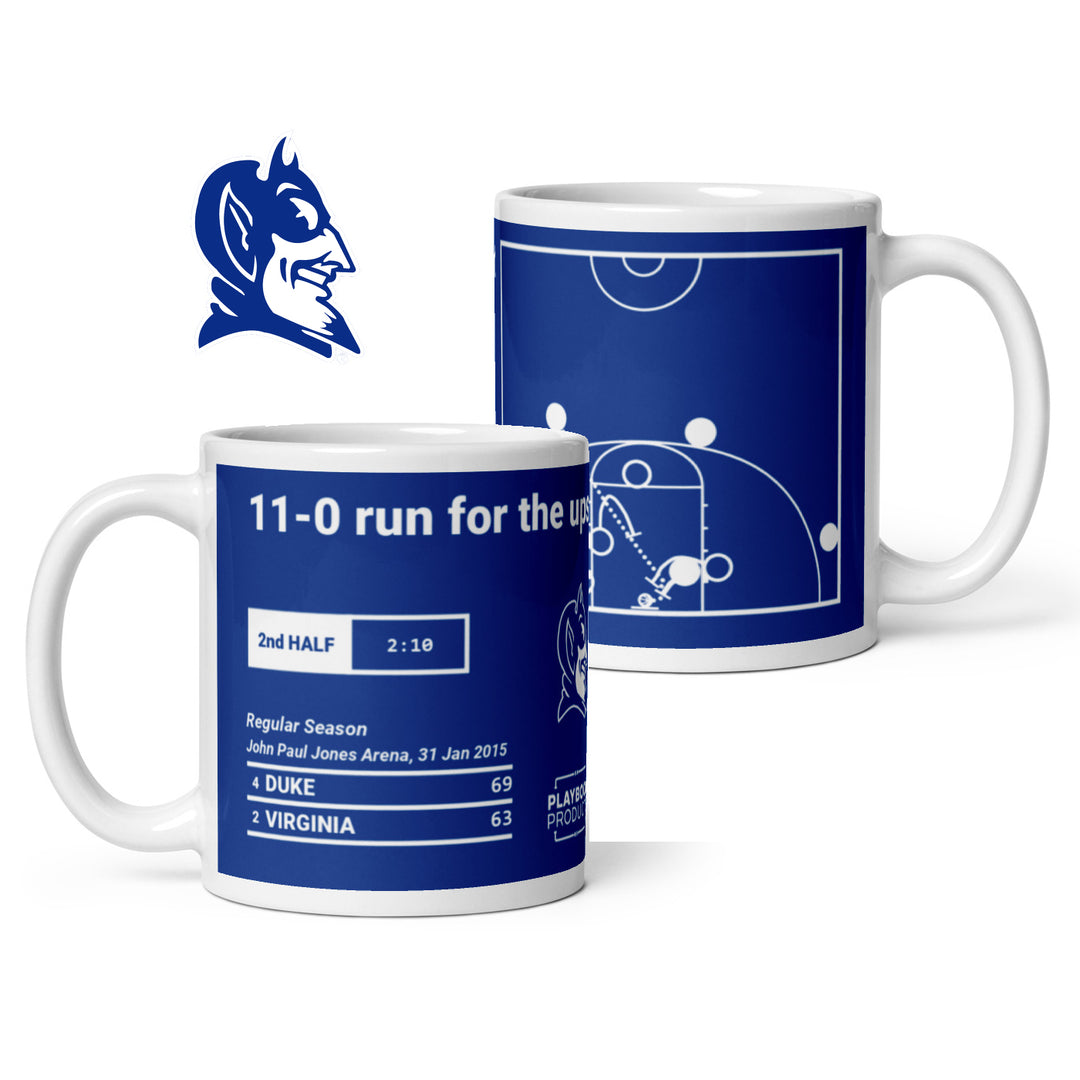 Duke Basketball Greatest Plays Mug: 11-0 run for the upset (2015)
