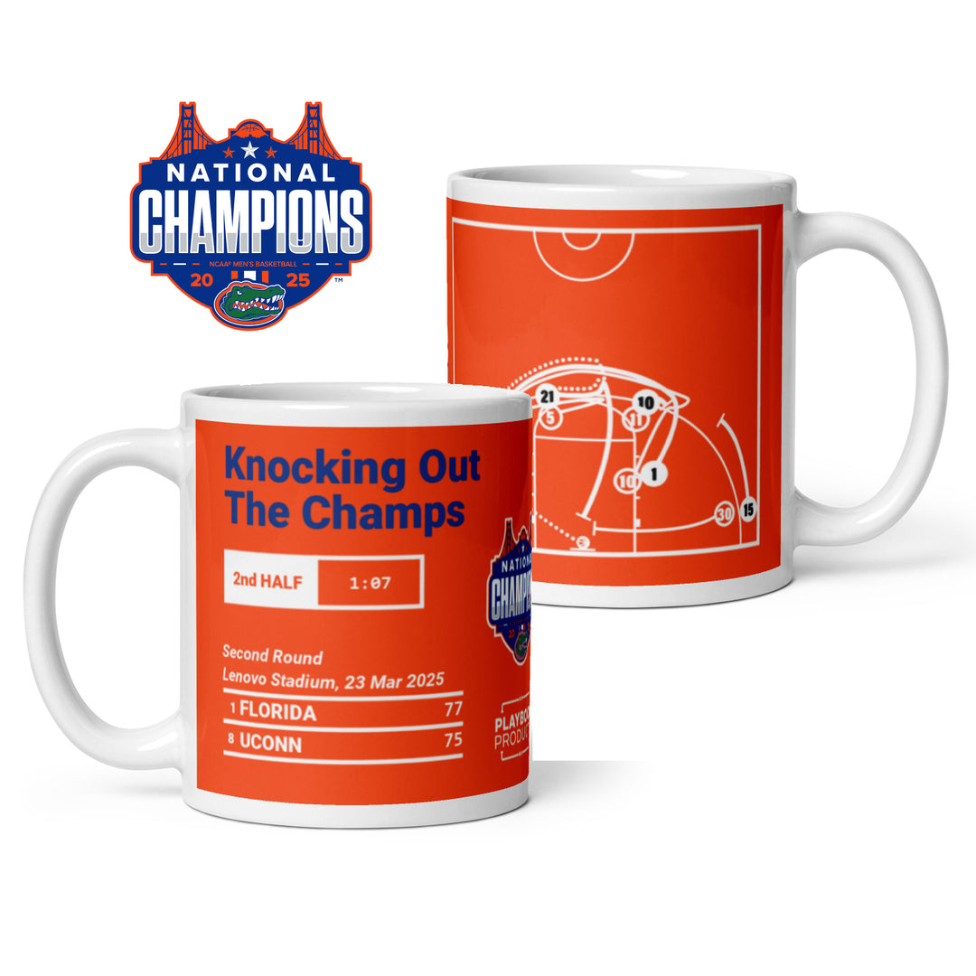 Florida Basketball Greatest Plays Mug: Knocking Out The Champs (2025)
