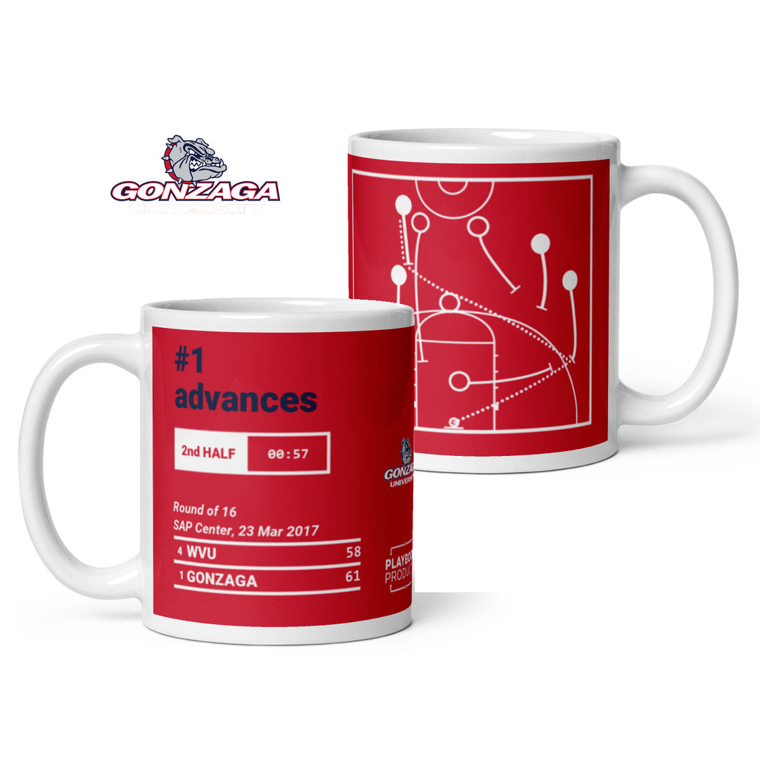 Gonzaga Basketball Greatest Plays Mug: #1 advances (2017)