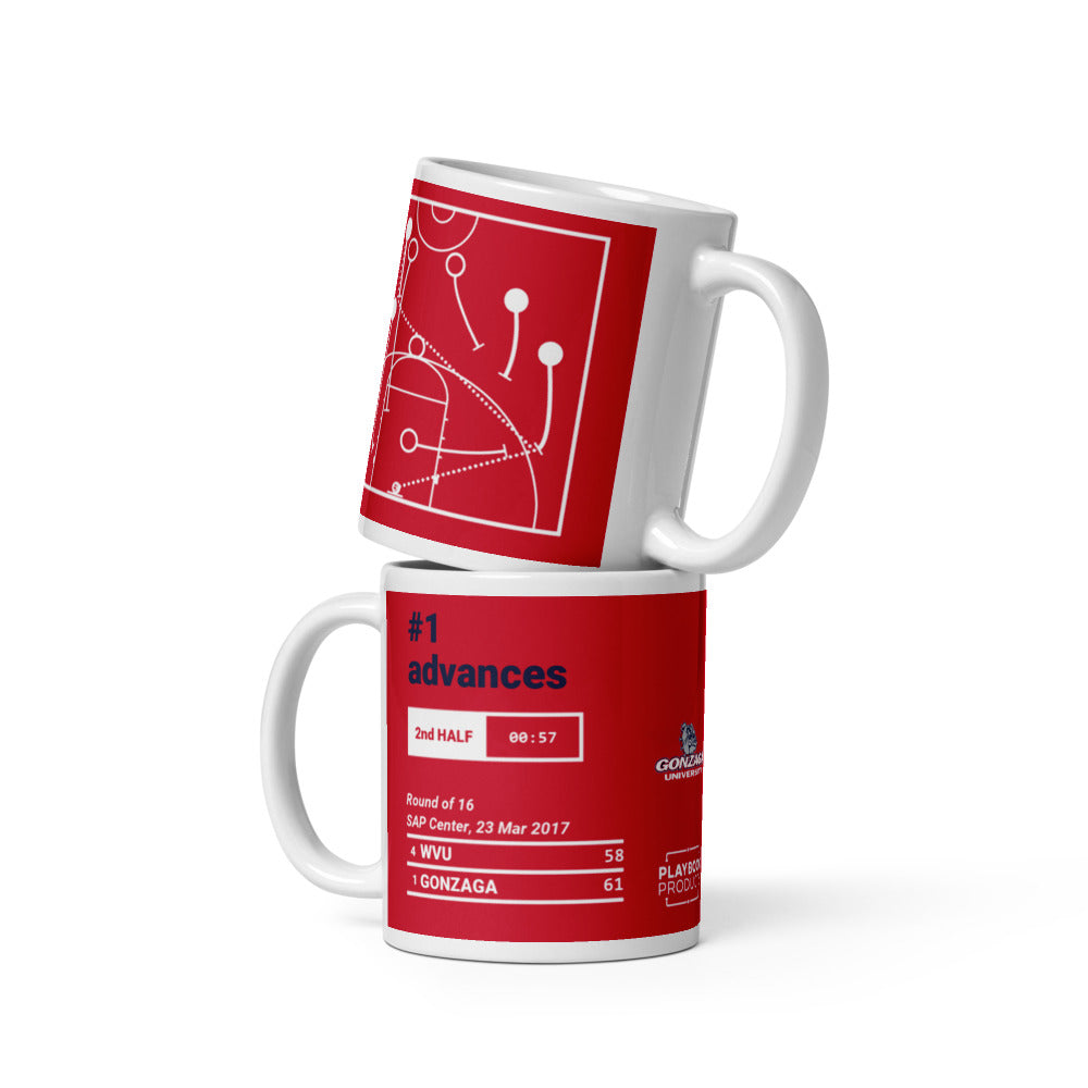 Gonzaga Basketball Greatest Plays Mug: #1 advances (2017)