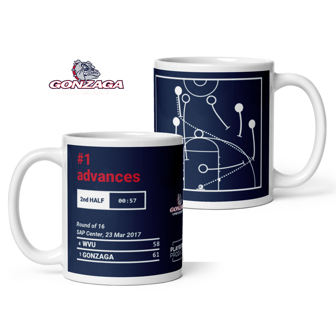 Gonzaga Basketball Greatest Plays Mug: #1 advances (2017)