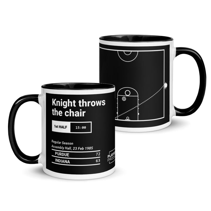 Oddest Indiana Basketball Plays Mug: Knight throws the chair (1985)