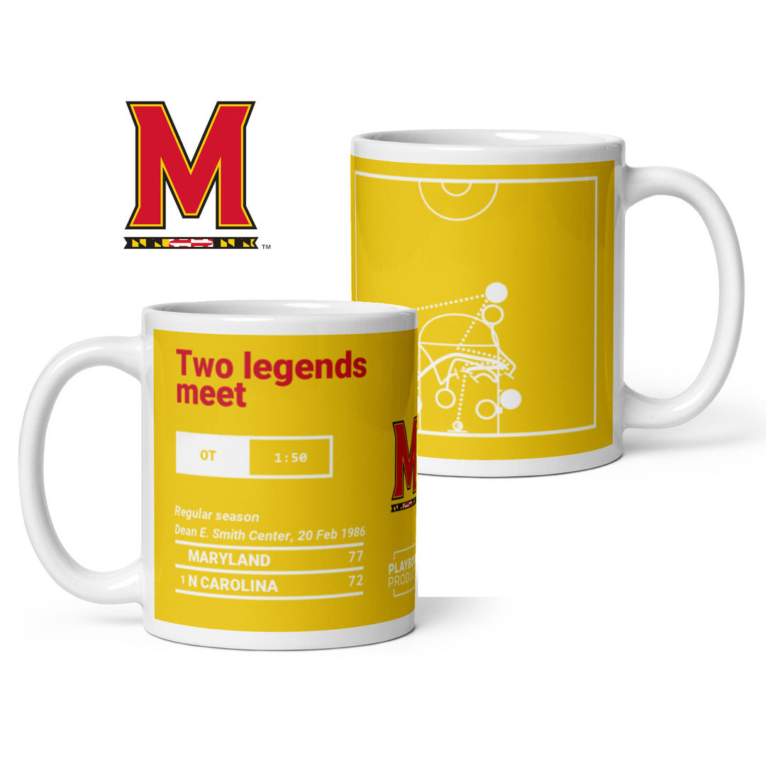 Maryland Basketball Greatest Plays Mug: Two legends meet (1986)