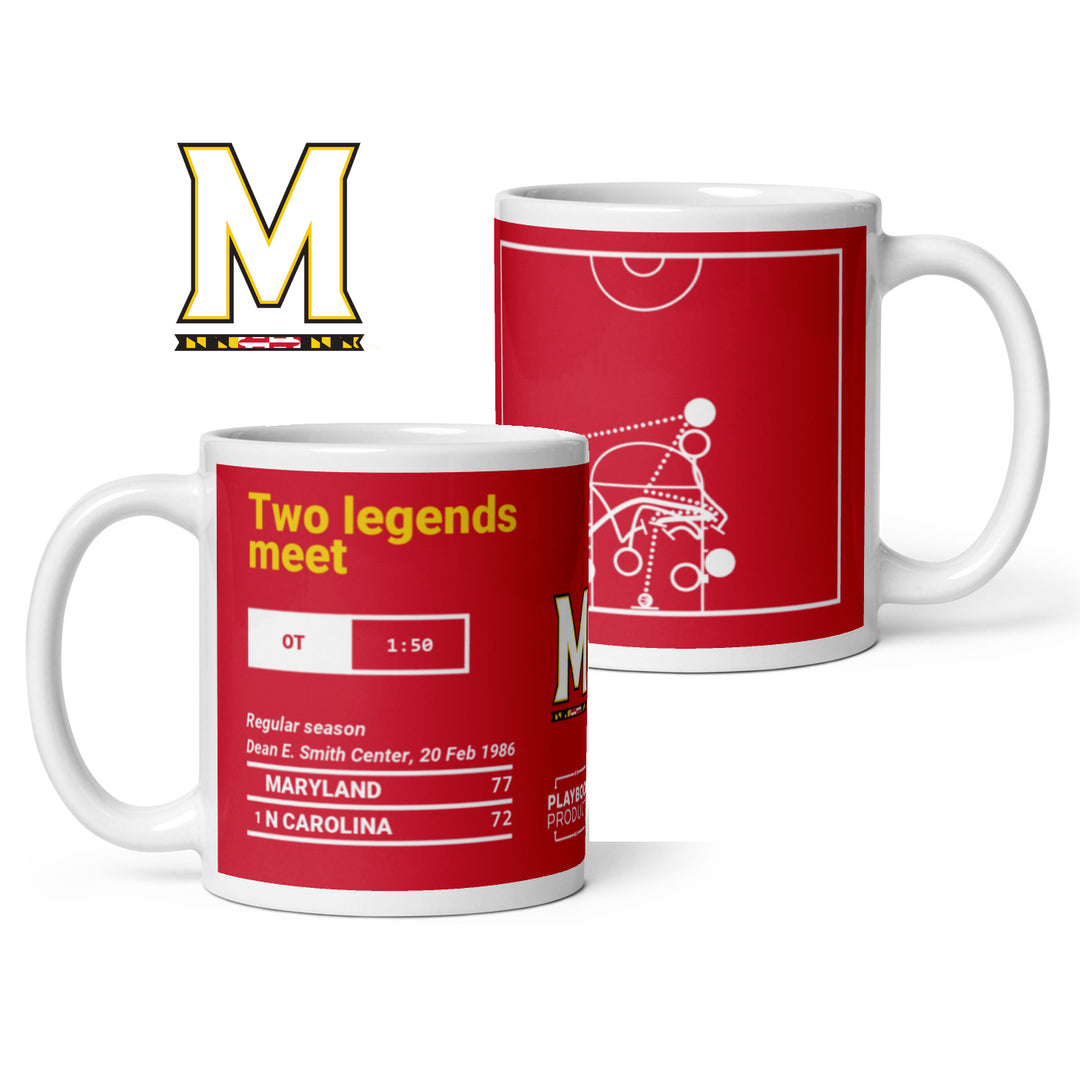Maryland Basketball Greatest Plays Mug: Two legends meet (1986)