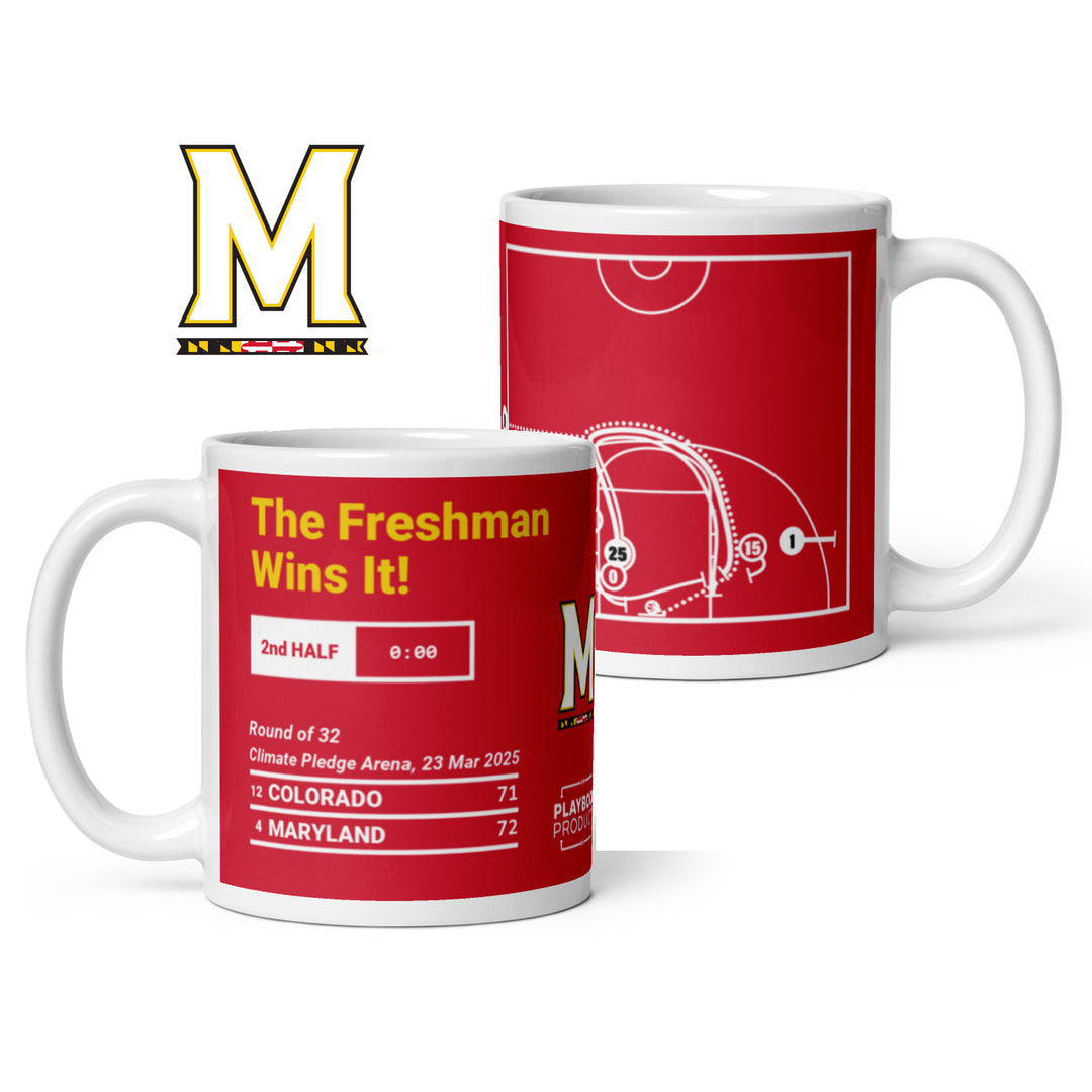 Maryland Basketball Greatest Plays Mug: The Freshman Wins It! (2025)