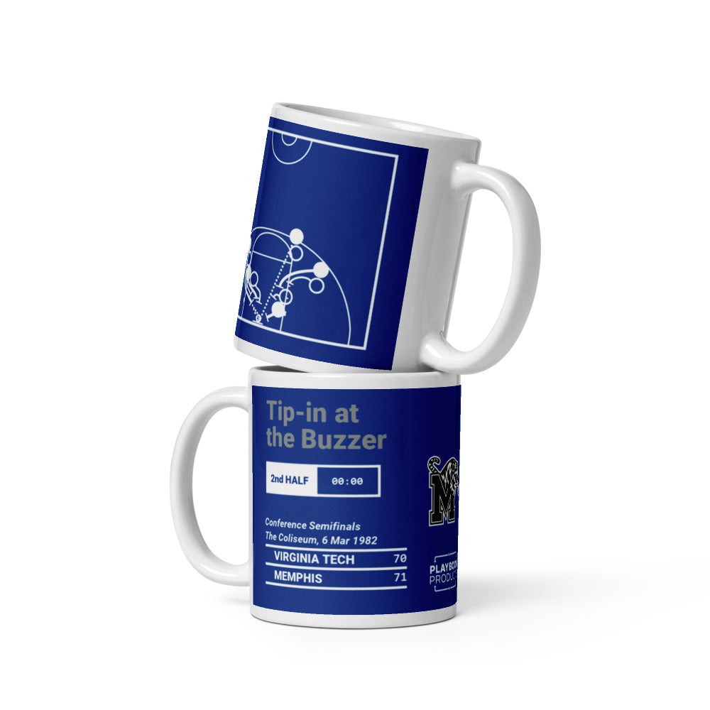 Memphis Basketball Greatest Plays Mug: Tip-in at the Buzzer (1982)