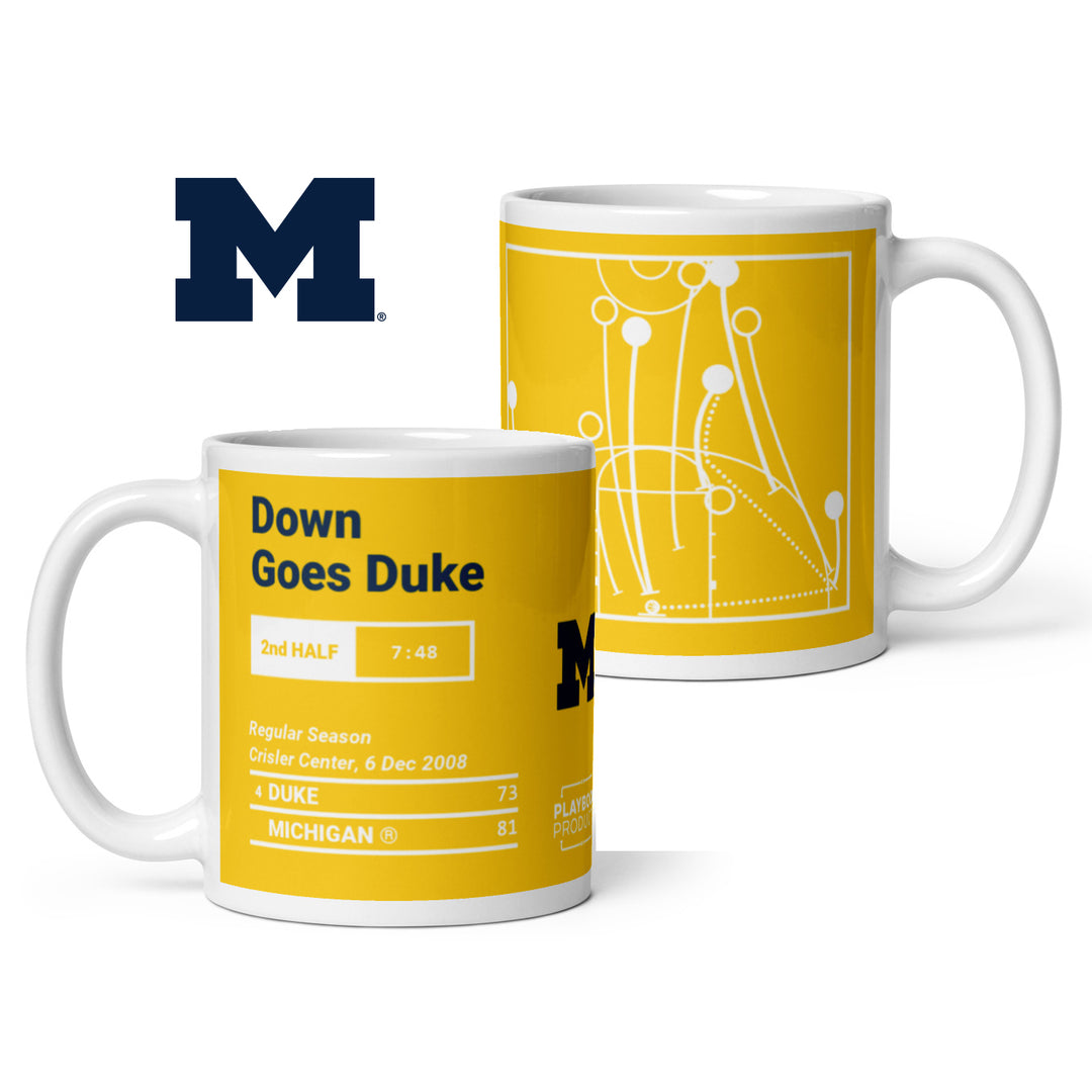 Michigan Basketball Greatest Plays Mug: Down Goes Duke (2008)