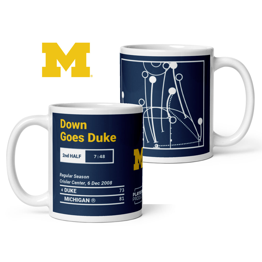 Michigan Basketball Greatest Plays Mug: Down Goes Duke (2008)