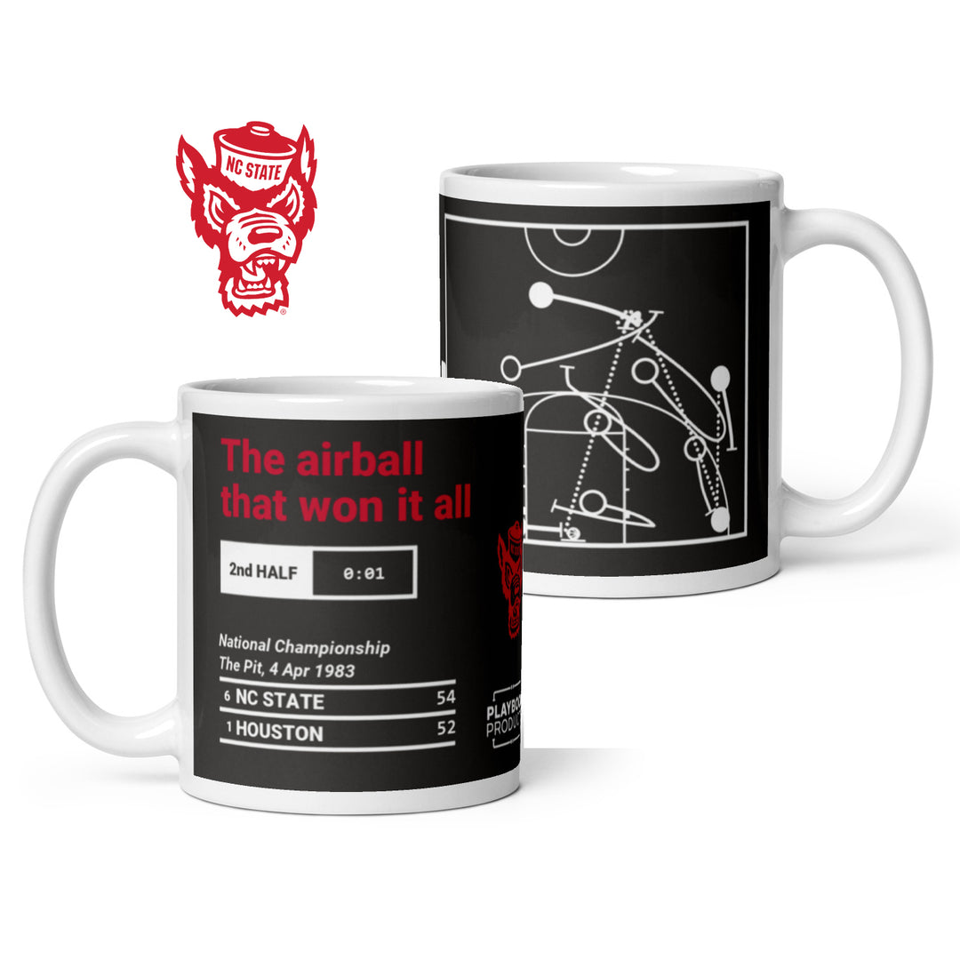 NC State Basketball Greatest Plays Mug: The airball that won it all (1983)