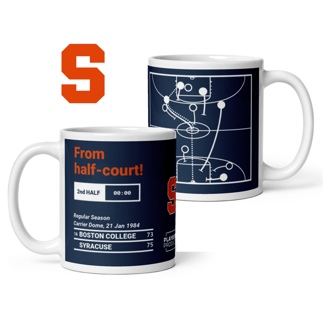 Syracuse Basketball Greatest Plays Mug: From half-court! (1984)