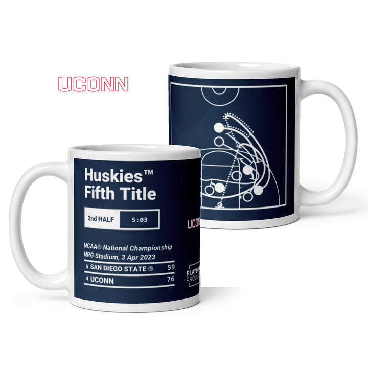 UCONN Basketball Greatest Plays Mug: Huskies™ Fifth Title (2023)