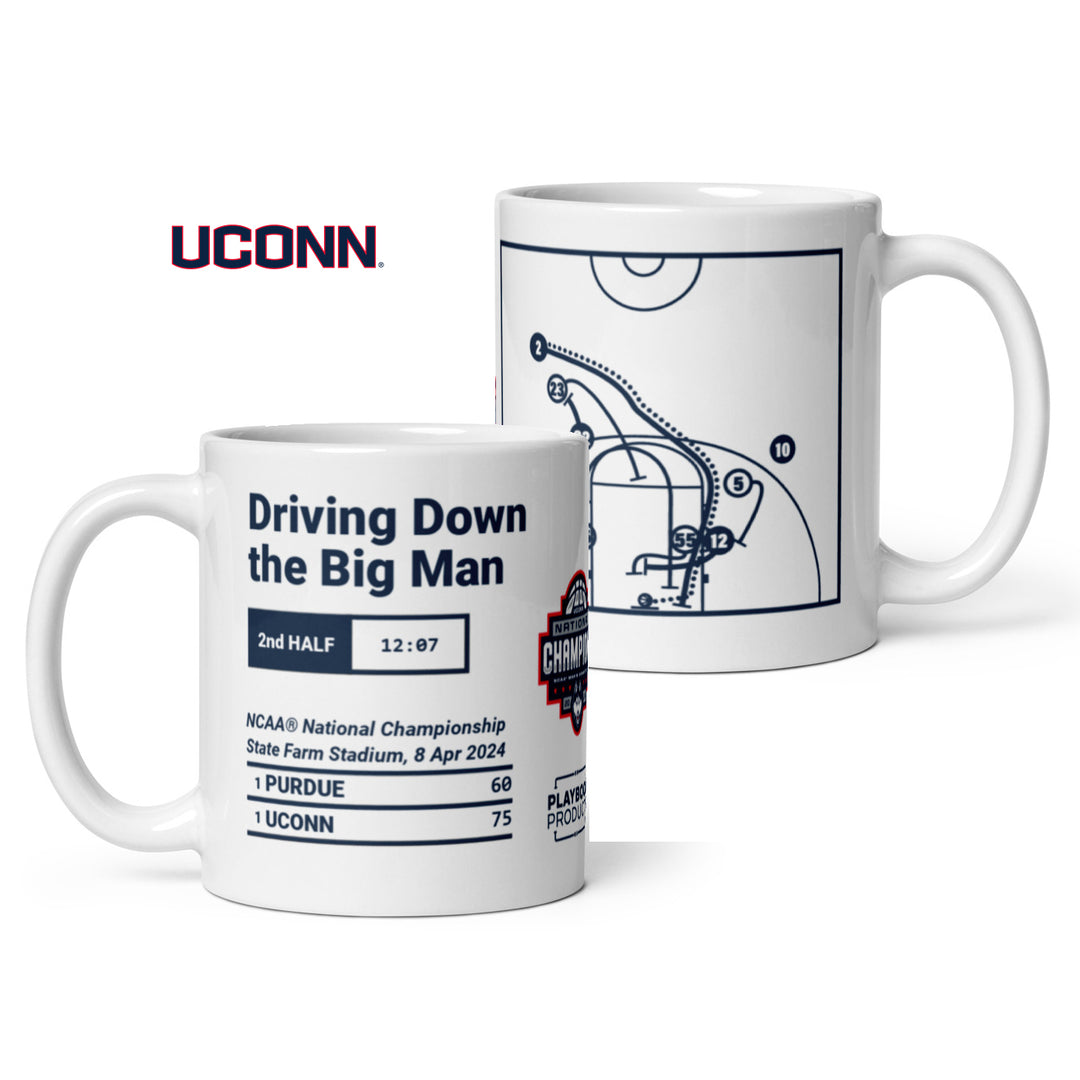 UCONN Basketball Greatest Plays Mug: Driving Down the Big Man (2024)