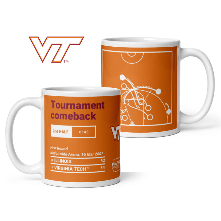 Virginia Tech Basketball Greatest Plays Mug: Tournament comeback (2007)