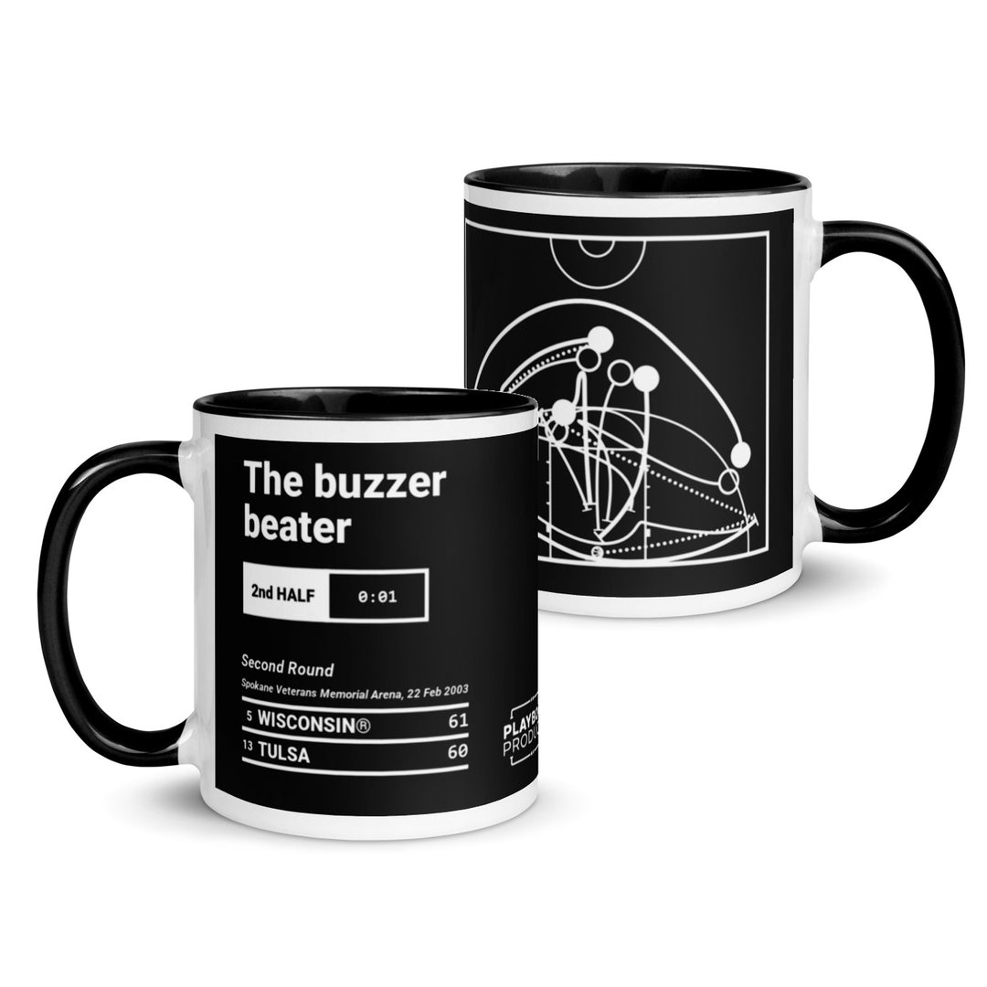 Wisconsin Basketball Greatest Plays Mug: The buzzer beater (2003)