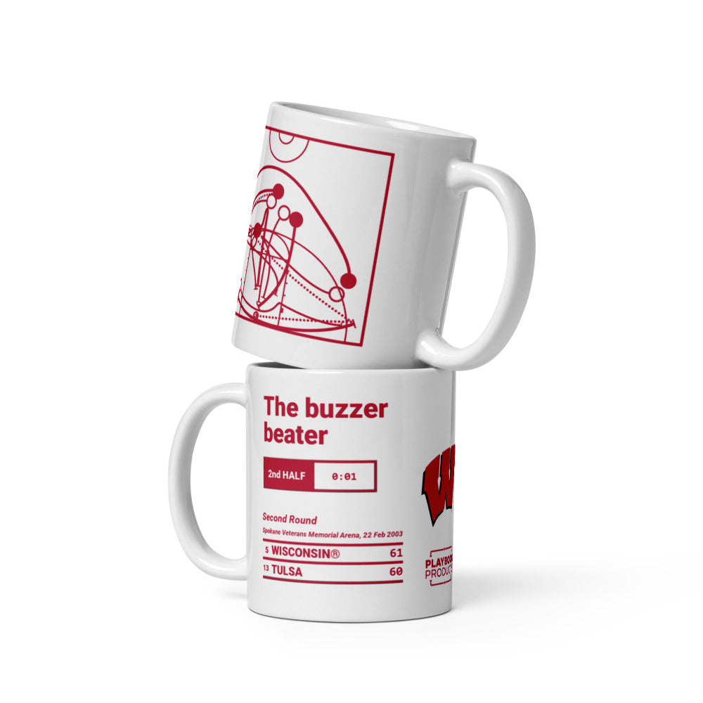 Wisconsin Basketball Greatest Plays Mug: The buzzer beater (2003)