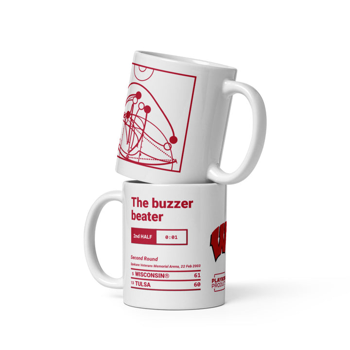 Wisconsin Basketball Greatest Plays Mug: The buzzer beater (2003)