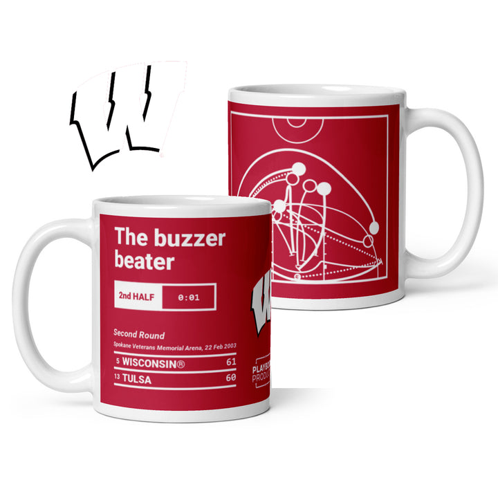 Wisconsin Basketball Greatest Plays Mug: The buzzer beater (2003)