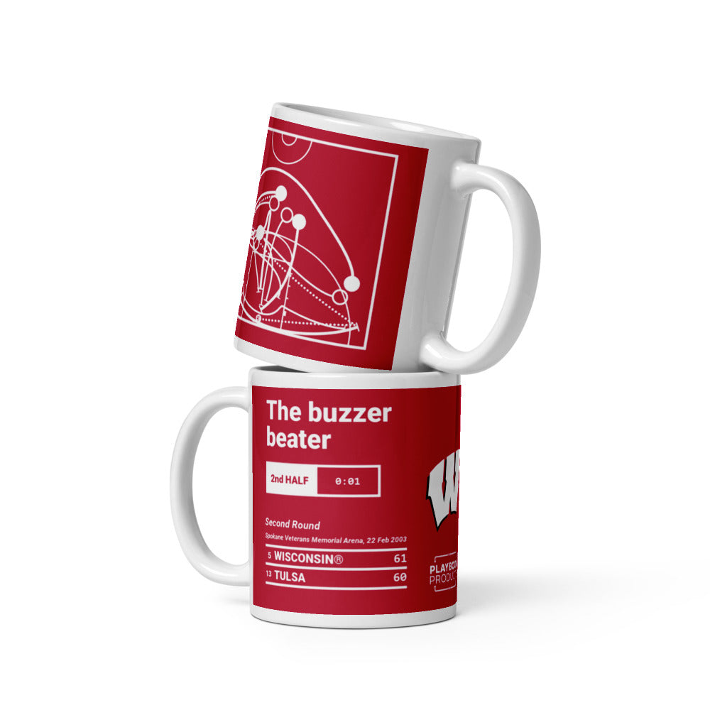 Wisconsin Basketball Greatest Plays Mug: The buzzer beater (2003)