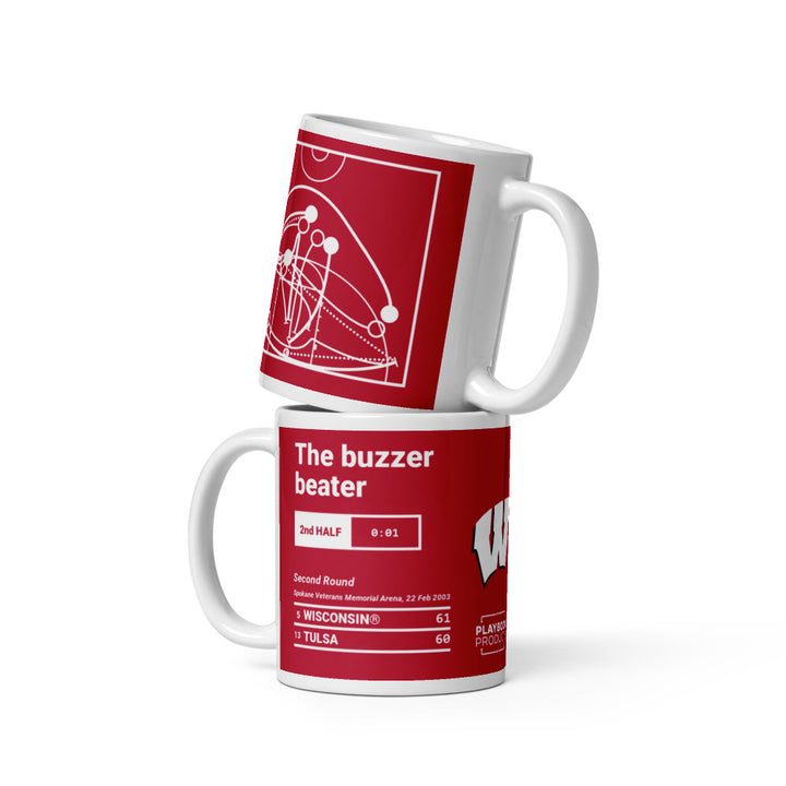 Wisconsin Basketball Greatest Plays Mug: The buzzer beater (2003)