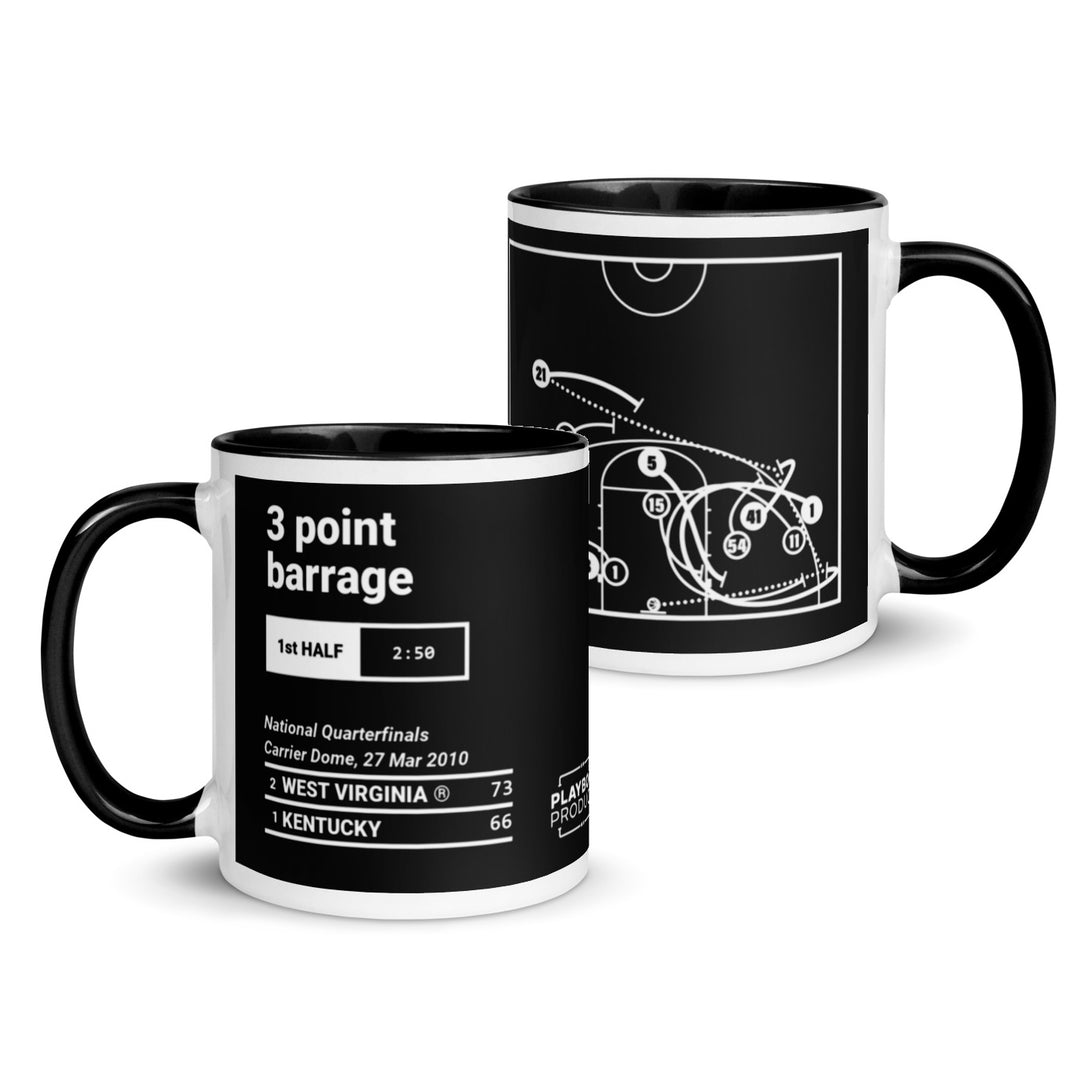 West Virginia Basketball Greatest Plays Mug: 3 point barrage (2010)