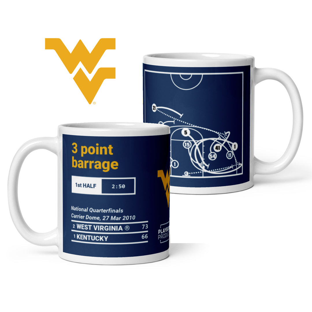 West Virginia Basketball Greatest Plays Mug: 3 point barrage (2010)