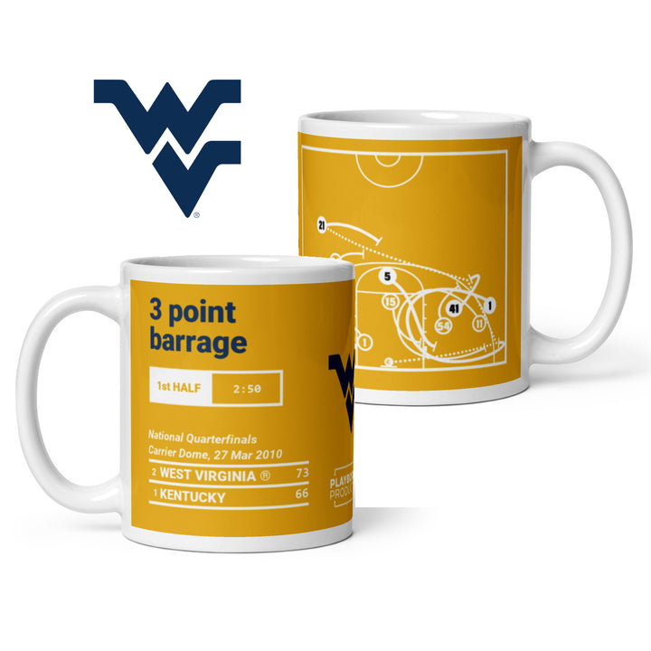 West Virginia Basketball Greatest Plays Mug: 3 point barrage (2010)