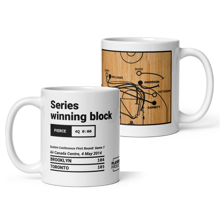 Brooklyn Nets Greatest Plays Mug: Series winning block (2014)