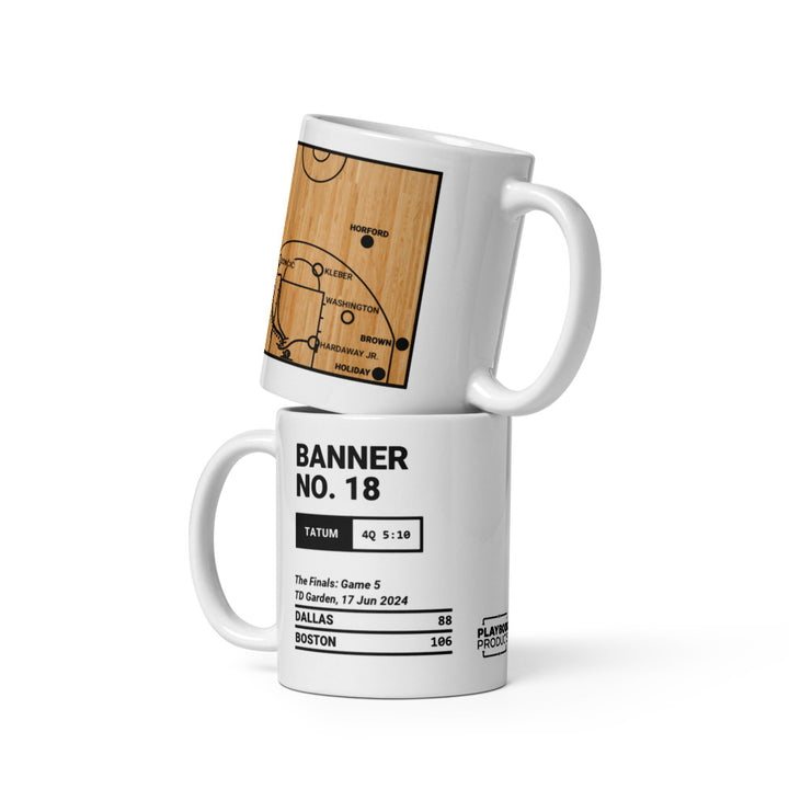 Boston Celtics Greatest Plays Mug: BANNER NO. 18 (2024)